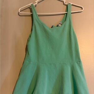 Express Mint Green Sleeveless Peplum Tank Top